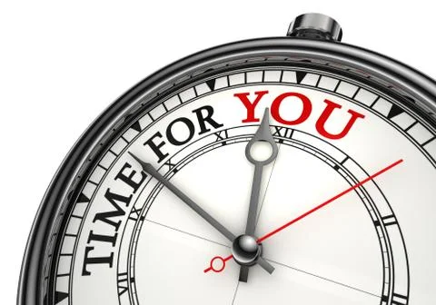 Time for you concept clock Stock Illustration