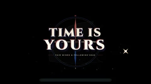 Time is yours with compass graphic design for navigation themes Stock Footage 344596451