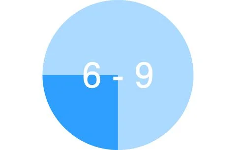 Time zone color-coded icons, three hours each Stock Illustration