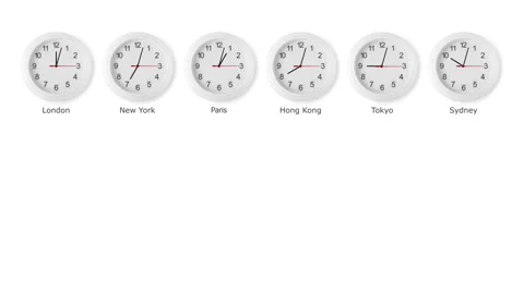 Time zone world Stock Footage 60574231