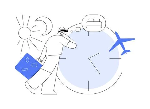 Time zones abstract concept vector illustration. Stock Illustration