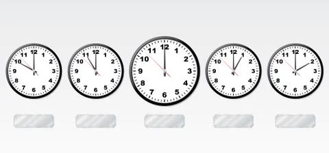 Time zones. Stock Illustration