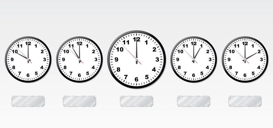 Time zones. Stock Illustration