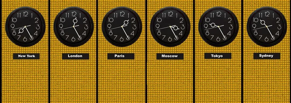Time zones Stock Photos