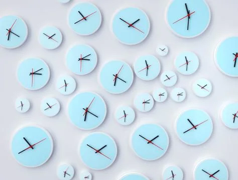 Time zones time in different countries 스톡 일러스트