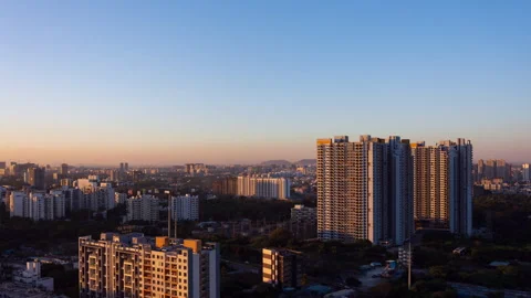Timeapse - Skyscraper during sunset 4K60 Stock Footage 268057985