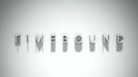 Timebound 3D title animation with shadows on a white background Stock Footage 296689999