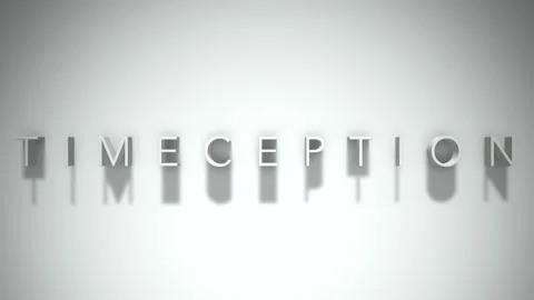 Timeception 3D title animation with shadows on a white background Video stock 296689985