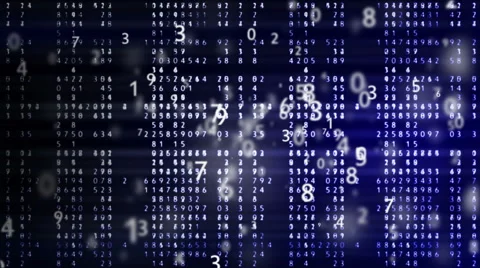 Timecode 0-9 on a blue background Video stock 40506134