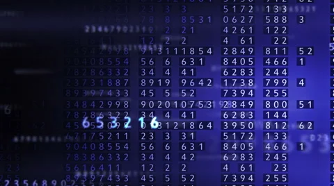 Timecode 0-9 on a blue background 02 Stock Footage 40583828