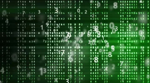 Timecode 0-9 on a green background Stock Footage 40506224