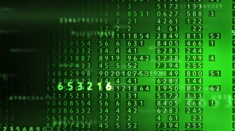 Timecode 0-9 on a green background 02 Stock Footage 40583868