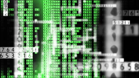 Timecode 0-9 on a green background 03 Video stock 40584751