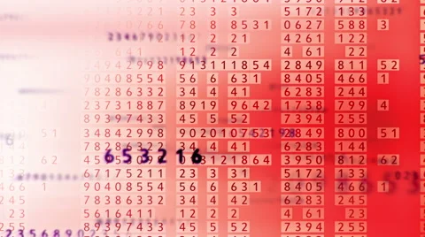 Timecode 0-9 on a red background Stock Footage 40583902