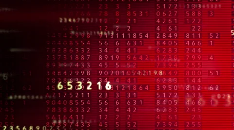 Timecode 0-9 on a red background. more red Video stock 40583936