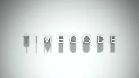 Timecode 3D title animation with shadows on a white background Stock Footage 297386456