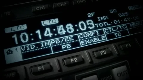 Timecode Betacam Sp (rewind) Stock Footage 11073648