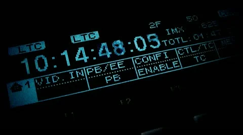 Timecode Betacam Sp (rewind) Stock Footage 11074315