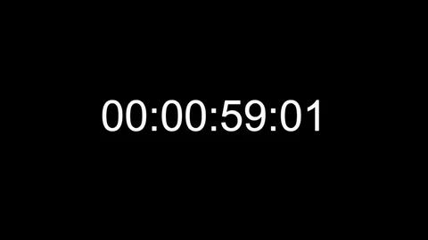 Timecode Countdown Real Time One Minute 24 fps Stock Footage 88778730