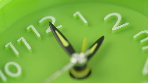 Time,concept,deadline- green clock time lapse- close up Stock Footage 96332045