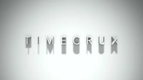 Timecrux 3D title animation with shadows on a white background Stock-Footage 297386461