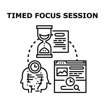 Timed focus session concept vector illustration Stock Illustration