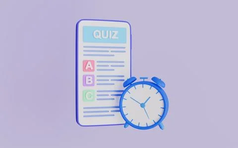 Timed online quiz test for digital learning evaluation and exam practice Illustrazione stock