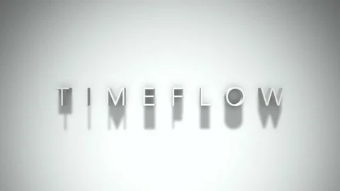 Timeflow 3D title animation with shadows on a white background Video stock 297384018