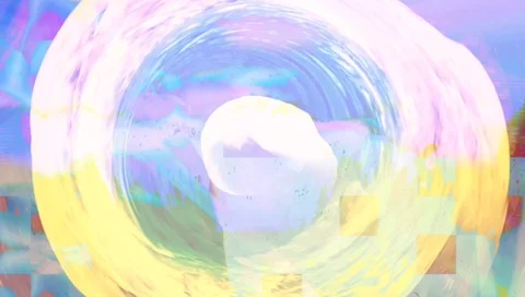Timeflowing concept vivid art motion footage with brush draw circle abstraction. 스톡 동영상 117351396