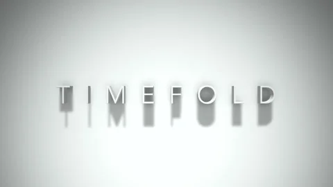 Timefold 3D title animation with shadows on a white background Video stock 297386464
