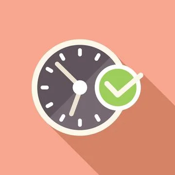 Timeframe duration plan icon flat vector. Agenda period Stock Illustration
