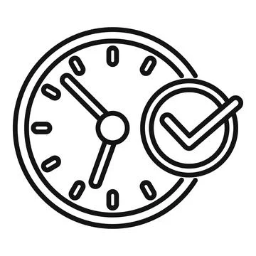 Timeframe duration plan icon outline vector. Agenda period Stock Illustration