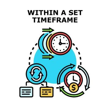 Timeframe management process concept vector illustration Stock Illustration