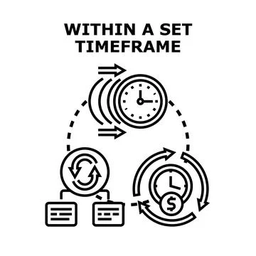 Timeframe management process concept vector illustration Stock Illustration
