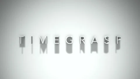 Timegrasp 3D title animation with shadows on a white background Video stock 297386471