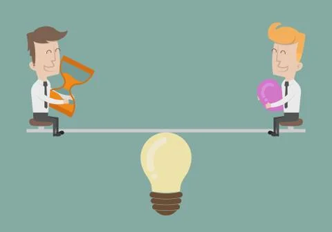 Time+heart=idea , eps10 vector format Stock Illustration