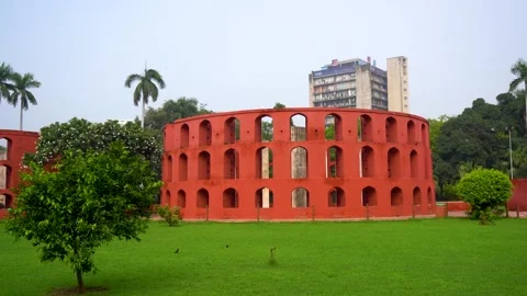 Timekeeping Structures at Jantar Mantar, India Stock Footage 317072707