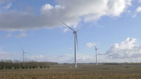 Timel apse of wind turbines turning. Windmill Stock Footage 82213098