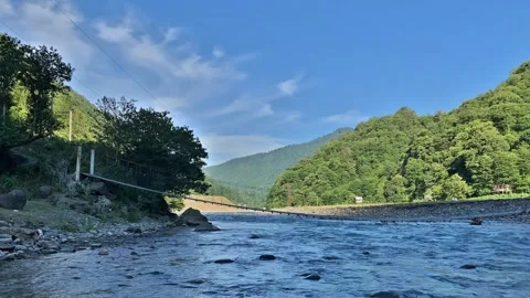 Timelabs, the river is flowing, the sun is setting Stock Footage 169762006