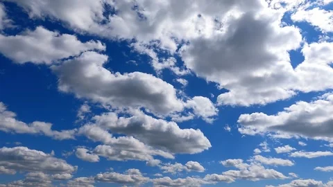 Timelabs white clouds fly quickly across sunny blue sky on summer day 4 Stock Footage 311366523