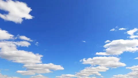 Timelabs white clouds fly quickly across sunny blue sky on summer day 2 Stock Footage 311366525
