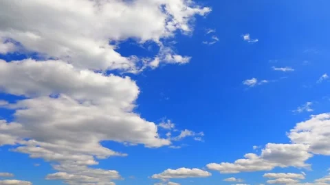 Timelabs white clouds fly quickly across sunny blue sky on summer day 11 Stock Footage 311366655