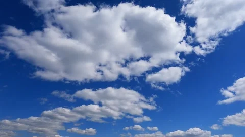 Timelabs white clouds fly quickly across sunny blue sky on summer day 7 Stock Footage 311366664