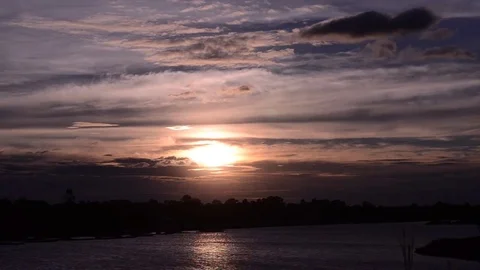 Timelap sunset and clouds in evening time. Stock Footage 73209667