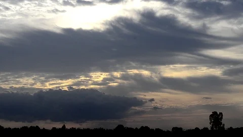 Timelap sunset and clouds in evening time. Stock Footage 91006466