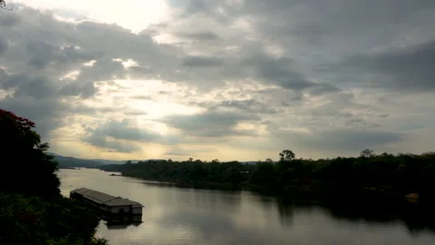 Timelape blue sky and clouds in evening time. Video stock 131004097