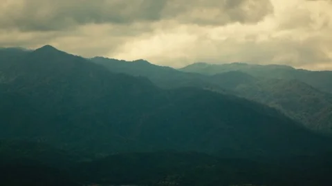 Timelape of the cloud over the tropical mountain in restro tone. Stock Footage 82412014