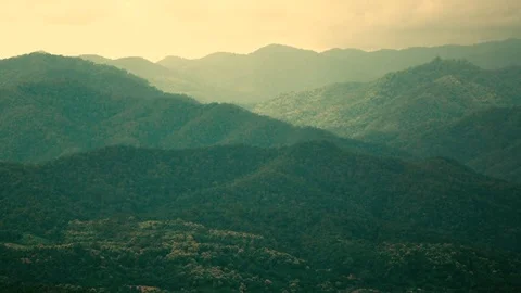 Timelape of the cloud over the tropical mountain in restro tone. Stock Footage 83569459
