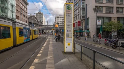 Timelape, Hyperlapse Berlin Friedrichstraße Stock Footage 55767652