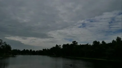 Timelapes black and white clouds, before moving clouds before rain Stock Footage 55868417